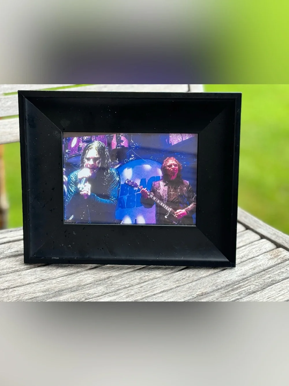 Original Black Sabbath 2016 Front Row Photo | Ozzy Osbourne & Tony Iommi | Frame - Picture 3 of 9